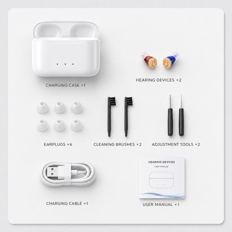 WiseHear CIC device box contents